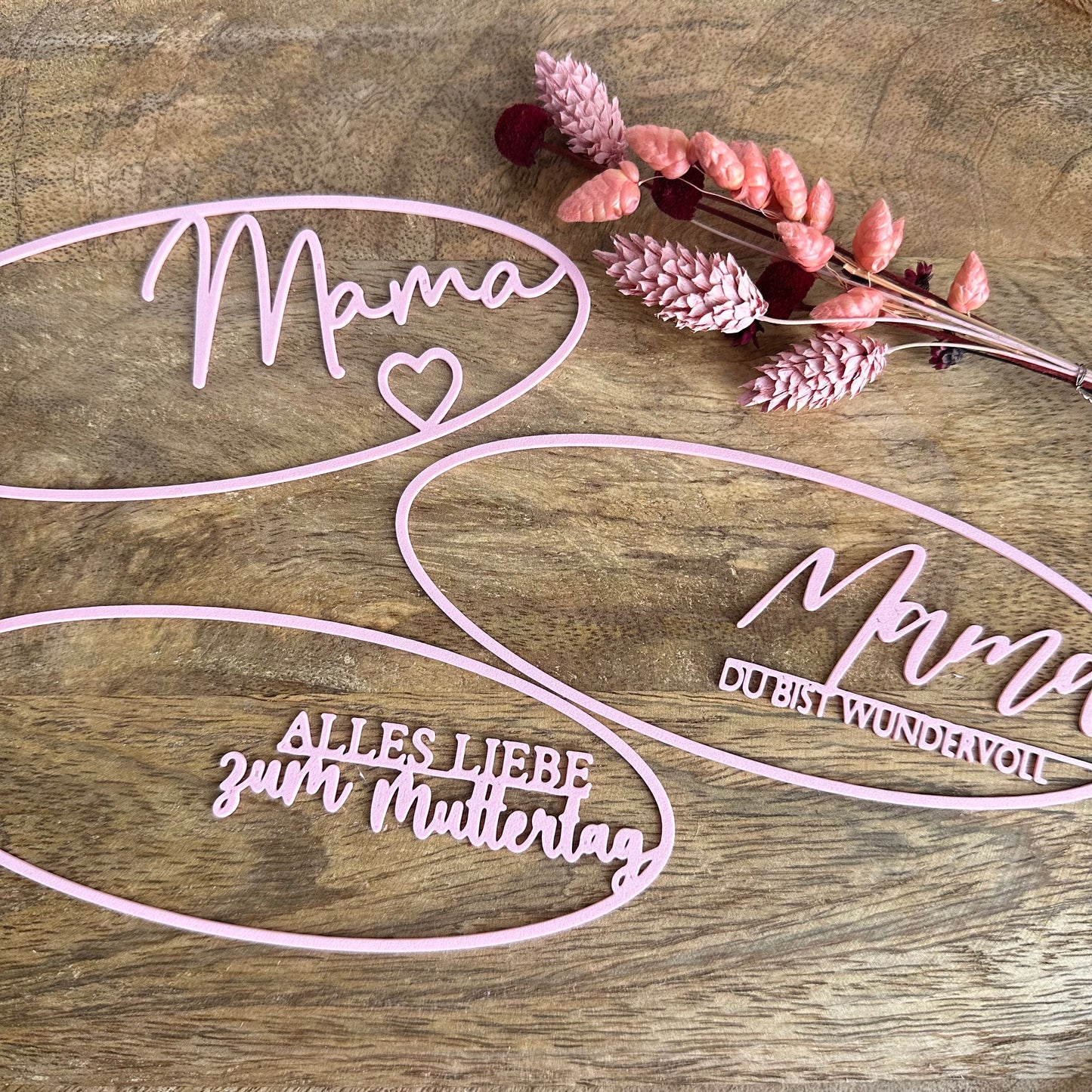 Einleger für Stabkerzenhalter Schale Oval  | "Mama" Edition 12 Stück
