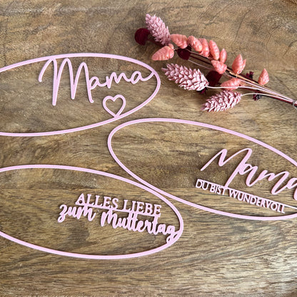 Einleger für Stabkerzenhalter Schale Oval  | "Mama" Edition 12 Stück