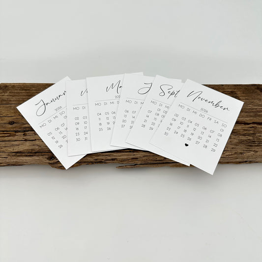 Kalender 2026 im A7 Format