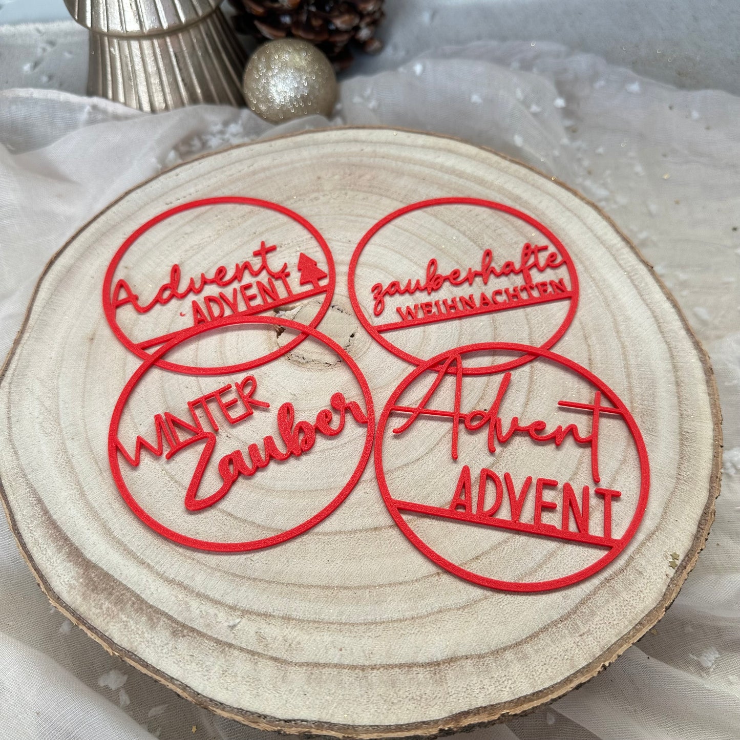 Einleger für Kranz Advent | 10 Stück