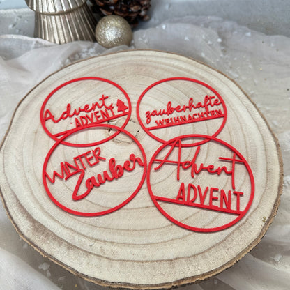 Einleger für Kranz Advent | 10 Stück