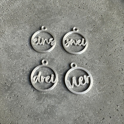 Anhänger "Adventzahlen“ 3 Set`s