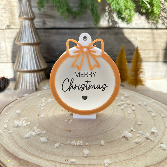 Aufsätze für Weihnachtskugel mit Schleife | 10 Stück in gold