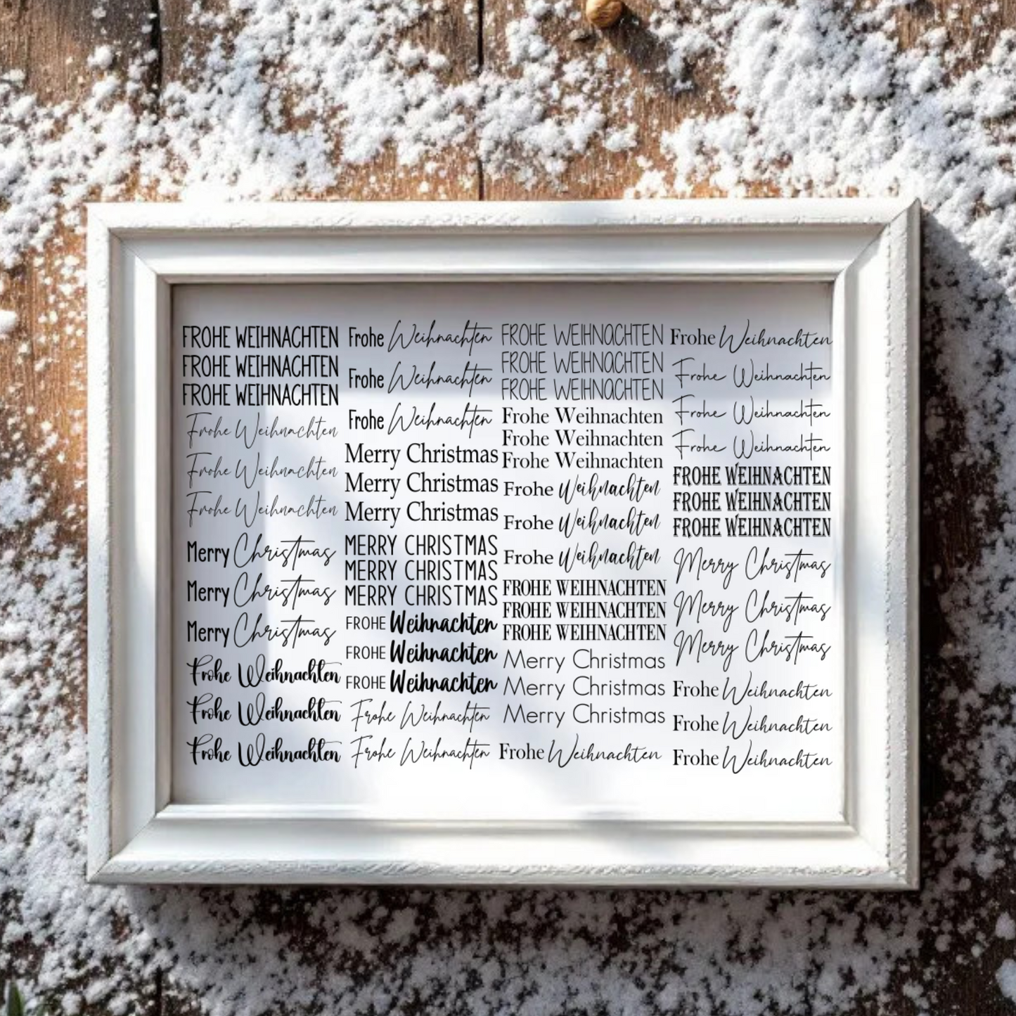 "Frohe Weihnachten“ Baumkerzen-Edition A5 Bogen