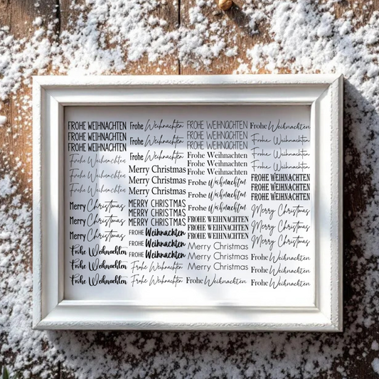 "Frohe Weihnachten“ Baumkerzen-Edition A5 Bogen