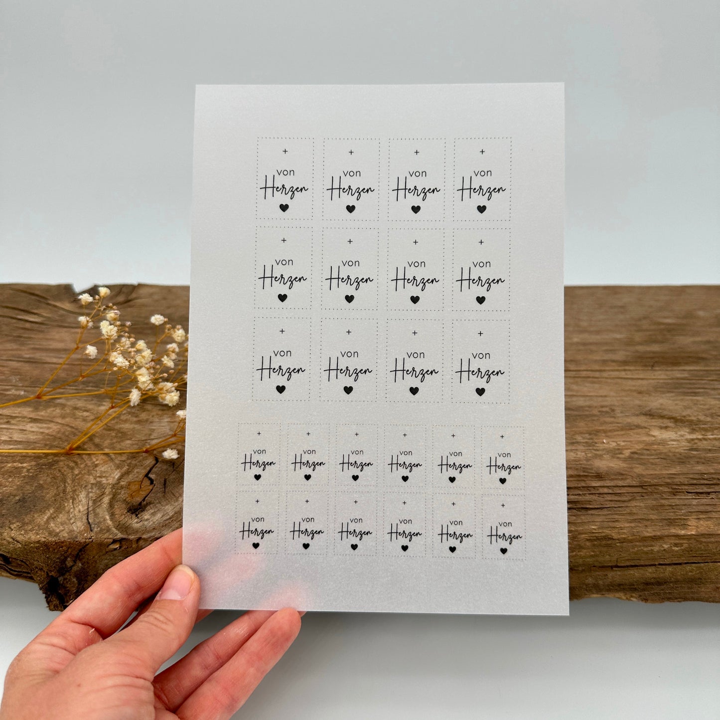 "von Herzen" A5 Bogen