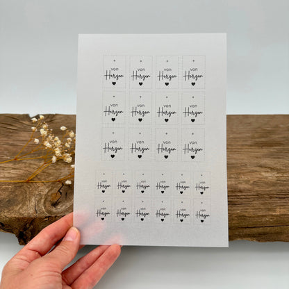 "von Herzen" A5 Bogen