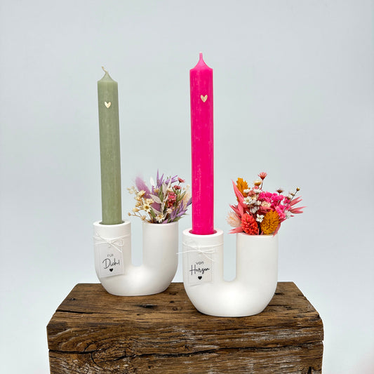 Stabkerzenhalter U-Vase Glatt