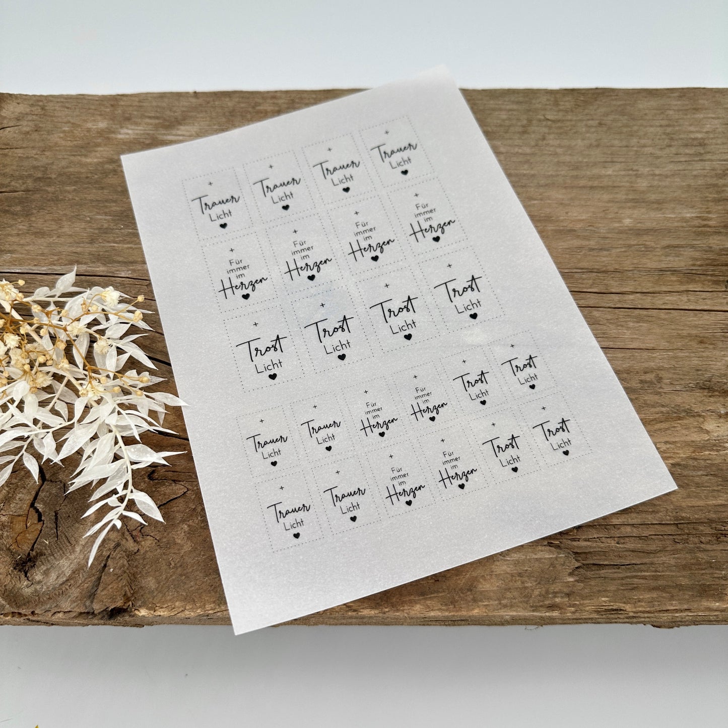 "Trauer" Edition A5 Bogen