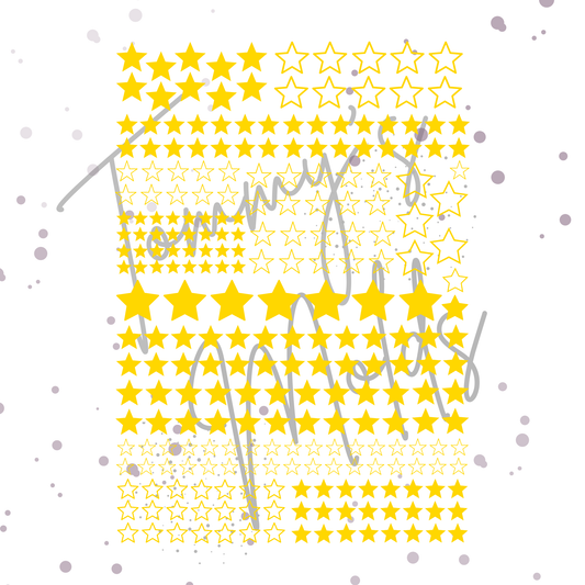 "Sterne gold/gelb" A5 Bogen