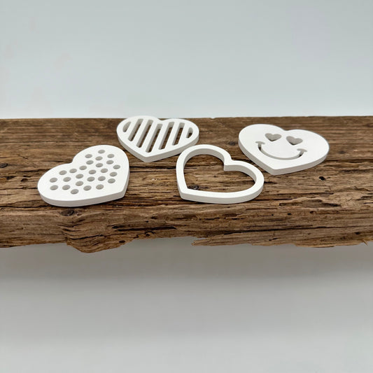 Herz Aufsatzplatten Set 2 im 4er Set