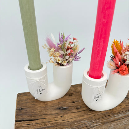 Stabkerzenhalter U-Vase Glatt