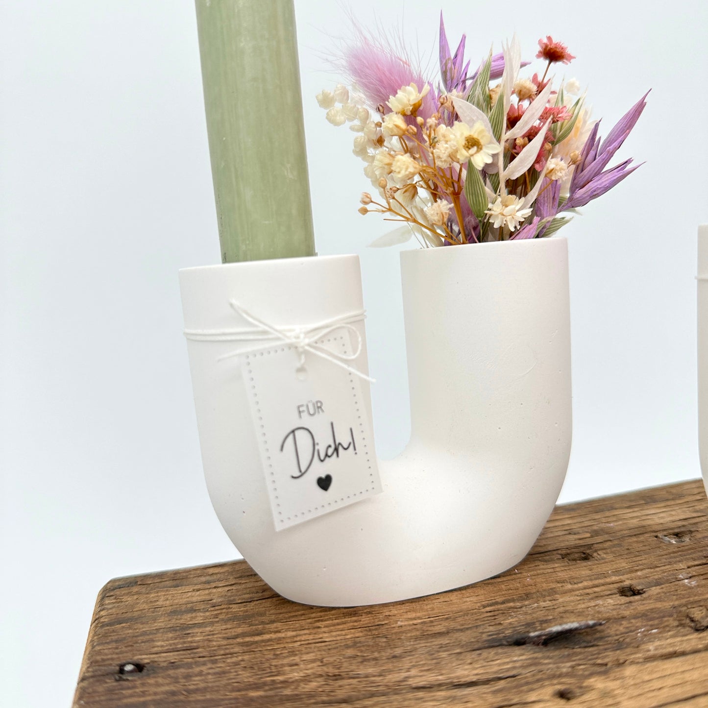 Stabkerzenhalter U-Vase Glatt