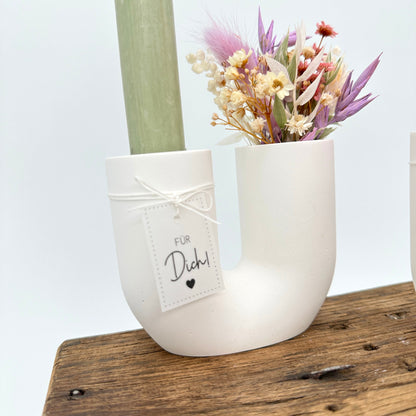 Stabkerzenhalter U-Vase Glatt