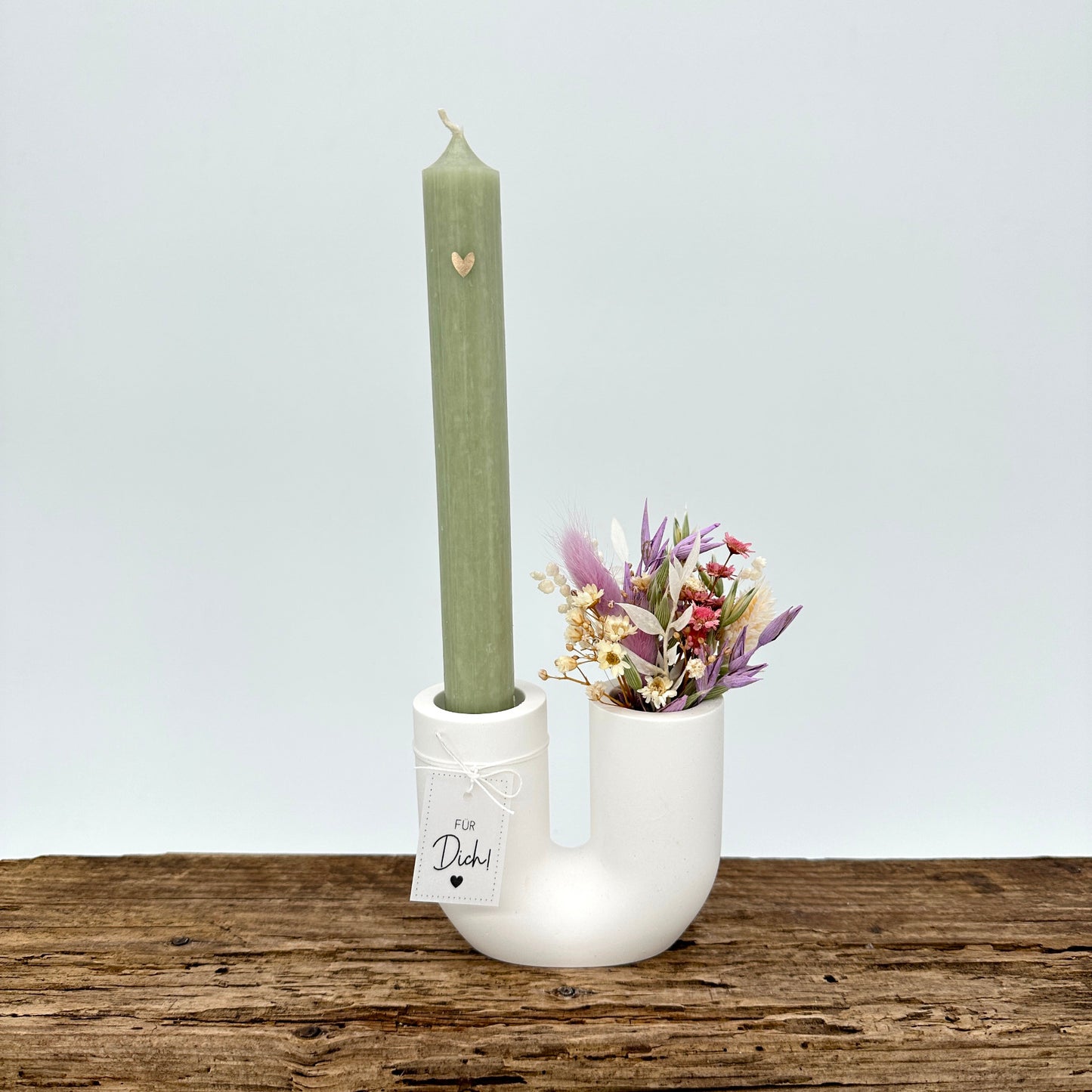 Stabkerzenhalter U-Vase Glatt