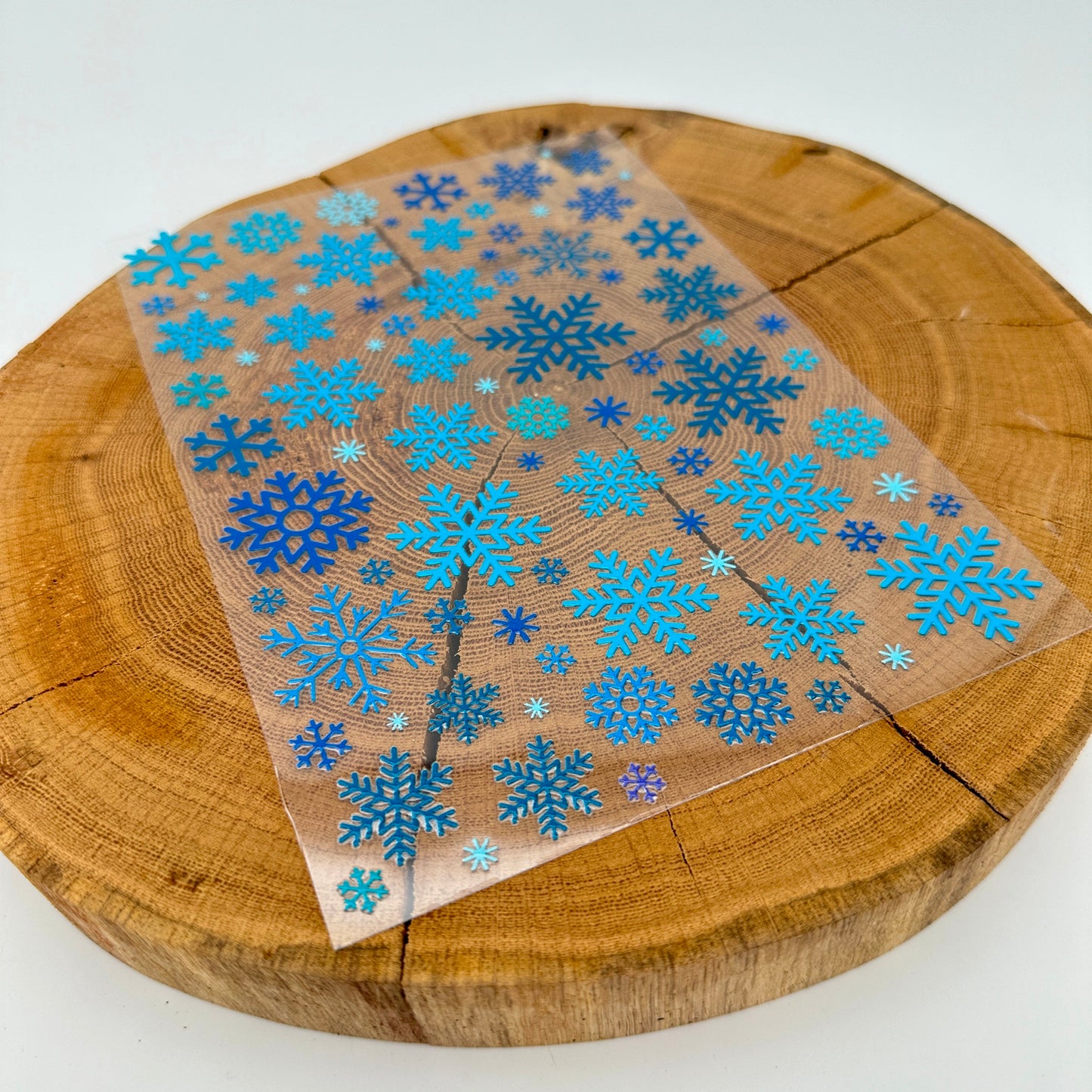 "Schneeflocken blau" A5 Bogen