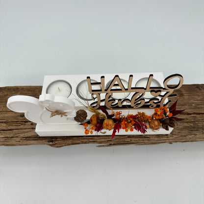 Hallo Herbst Einschieber | Laser- und Plotterdatei in PNG, SVG und DXF | Tommy's Molds Design für Einschieber