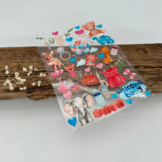 "Welcome Baby" A5 Bogen