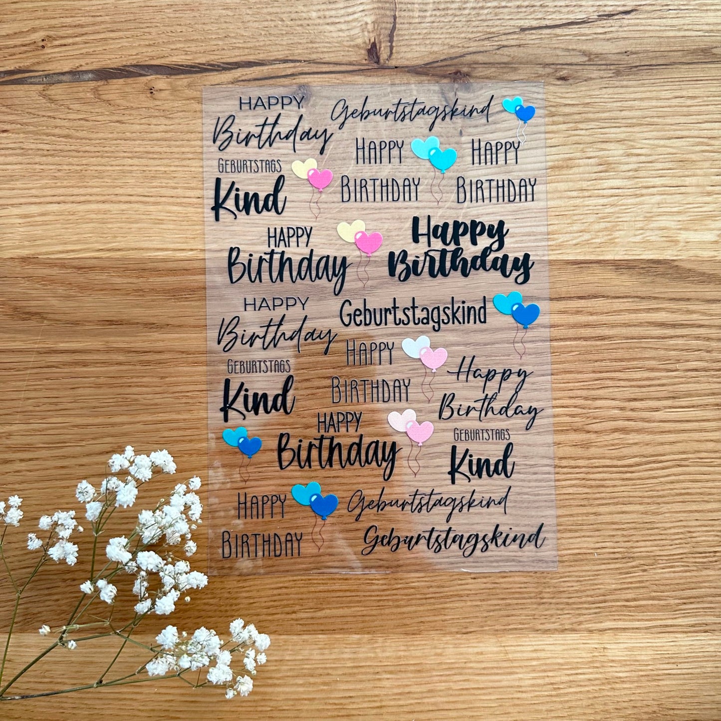 Geburtstagskind schwarz A5 Bogen