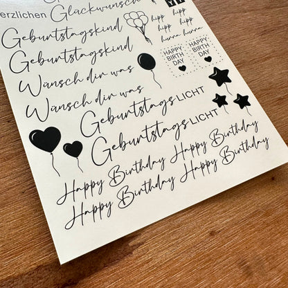 "Happy Birthday" A5 Bogen