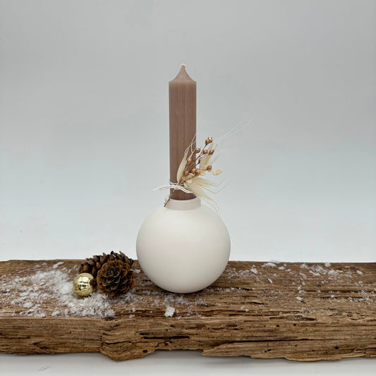 Weihnachtskugel Stabkerzenhalter