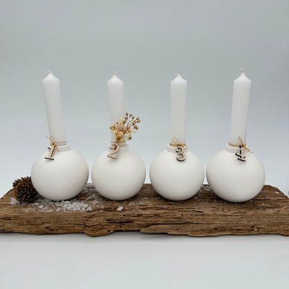 Weihnachtskugel Stabkerzenhalter