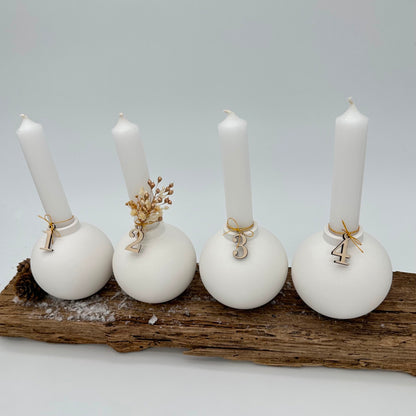 Weihnachtskugel Stabkerzenhalter
