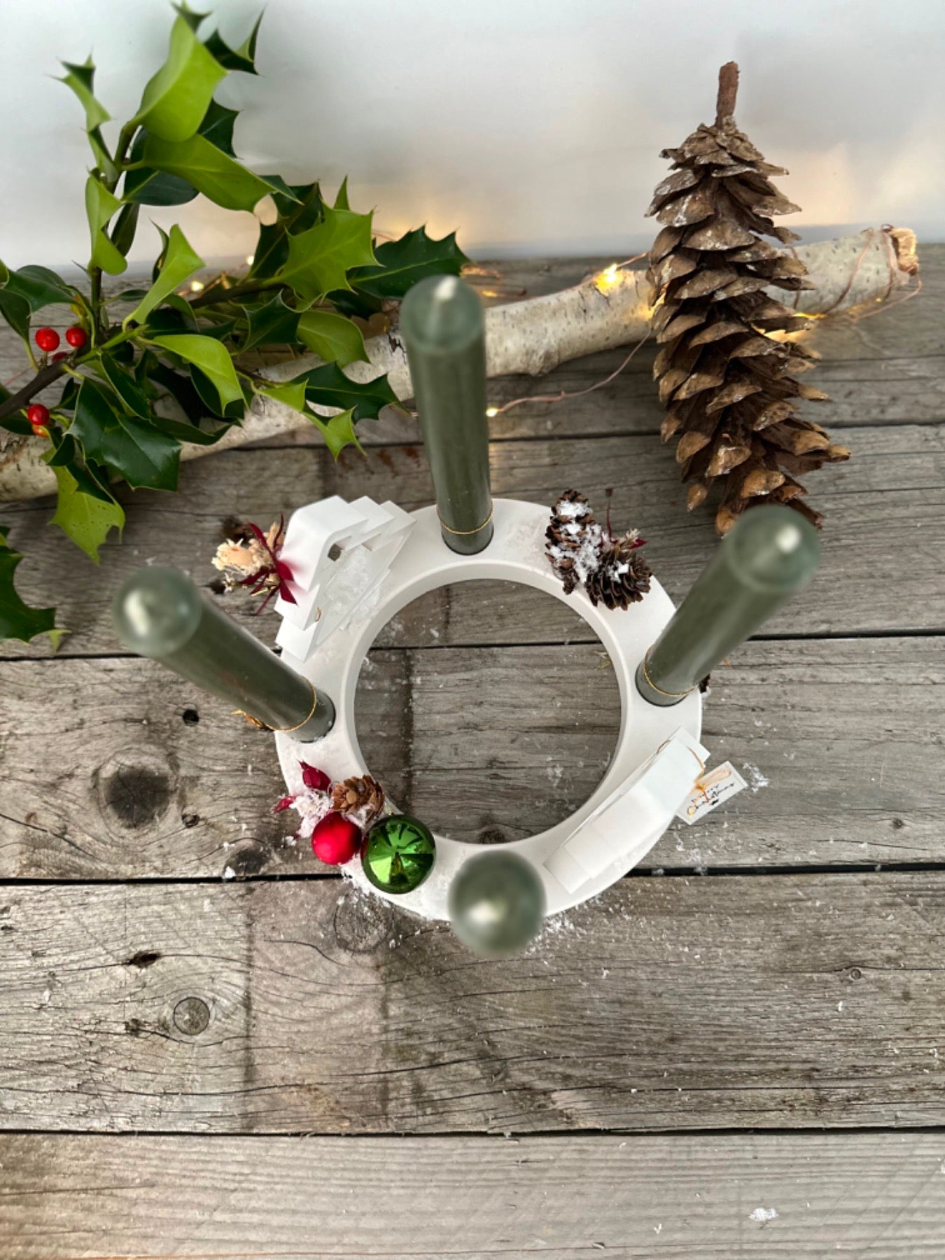 Adventskranz Stabkerzenhalter 18cm Durchmesser
