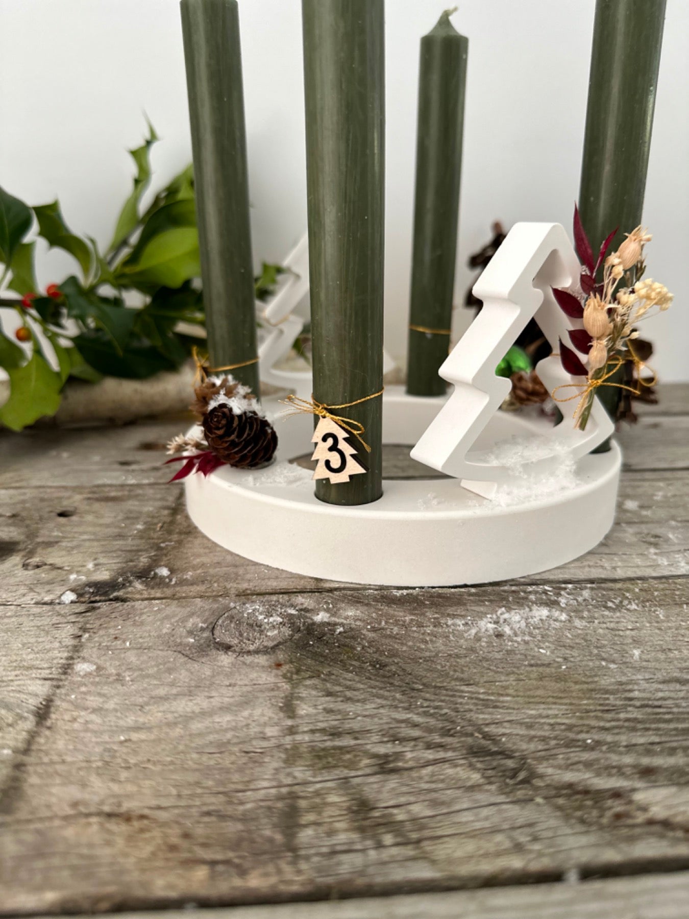 Adventskranz Stabkerzenhalter 18cm Durchmesser