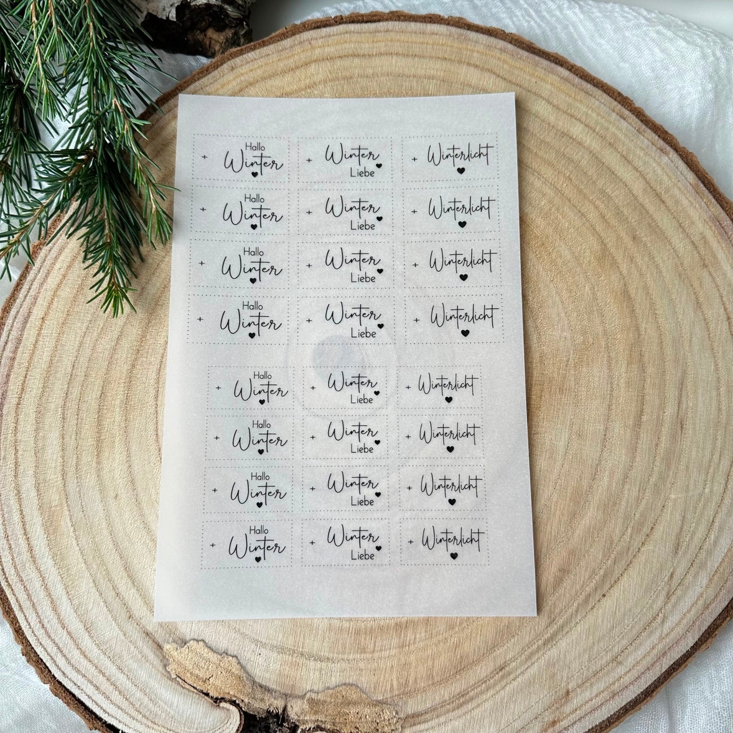 "Hallo Winter" A5 Bogen quer