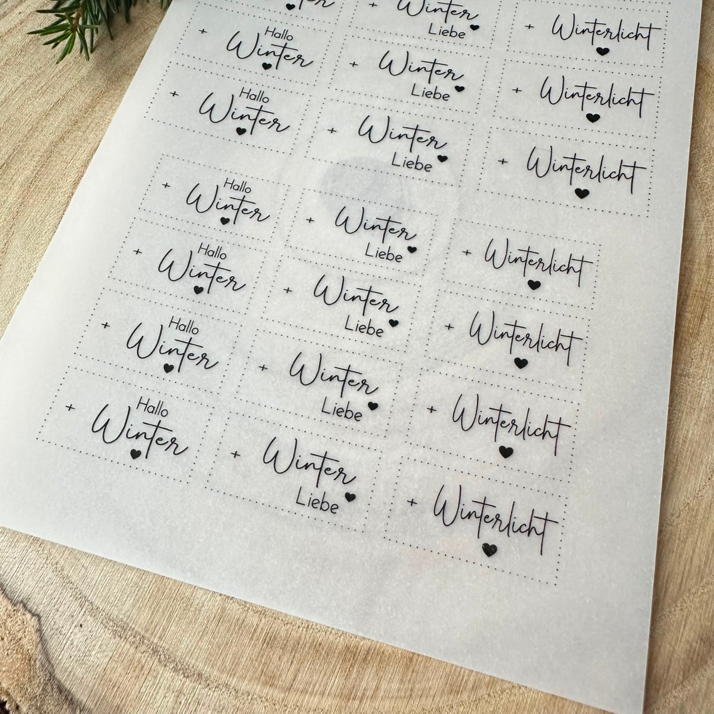 "Hallo Winter" A5 Bogen quer