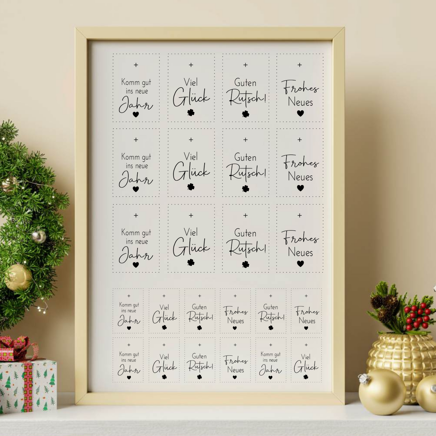 "Komm gut ins neue Jahr" A5 Bogen hoch