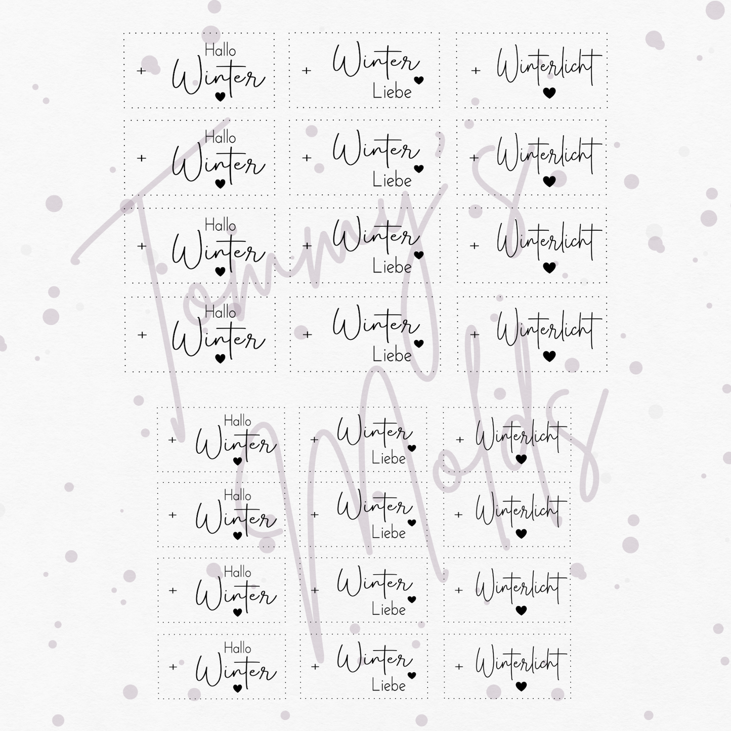 "Hallo Winter" A5 Bogen quer