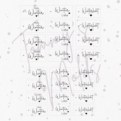 "Hallo Winter" A5 Bogen quer