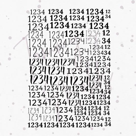 Zahlen für Advent 1-4 A5 Bogen