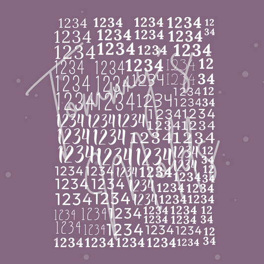 Zahlen für Advent 1-4 A5 Bogen