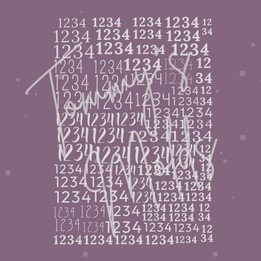 Zahlen für Advent 1-4 A5 Bogen