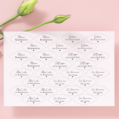 "Meine Kommunion" A4 Bogen für Fisch