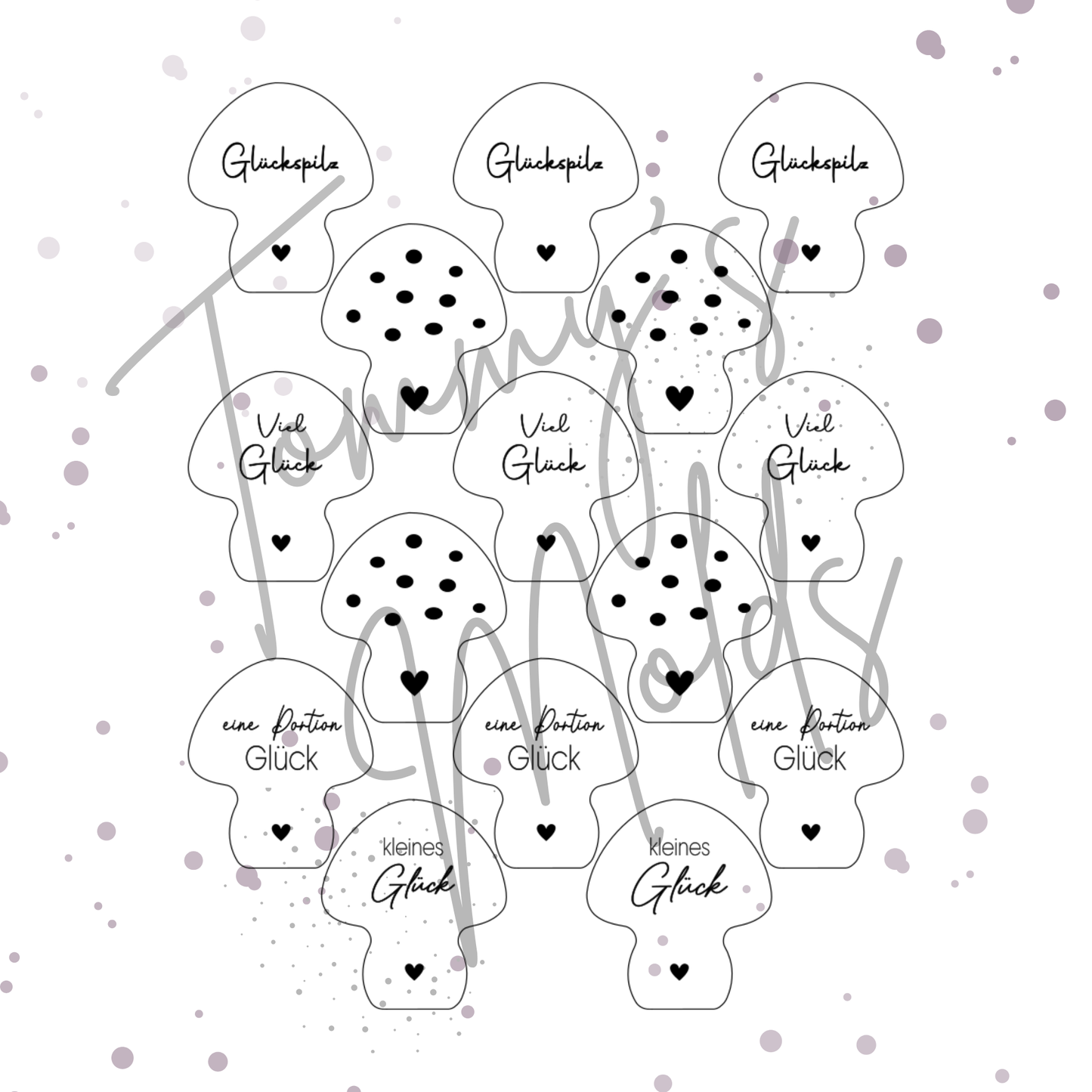 Einleger für Glückspilz Ballonlichthalter "Glückspilz"