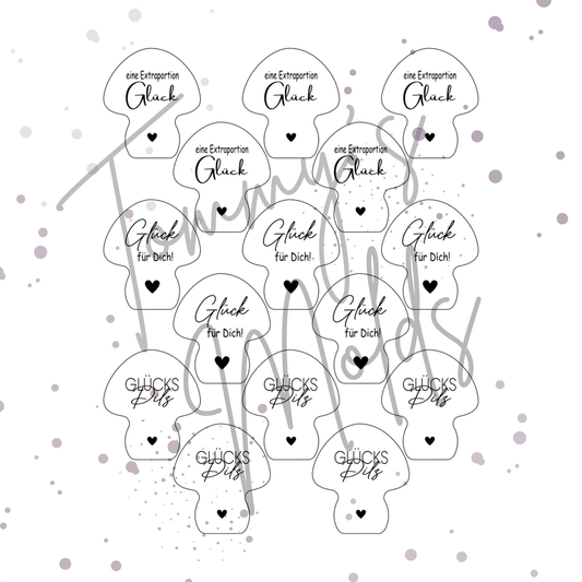 Einleger für Glückspilz Ballonlichthalter "eine Extraportion"