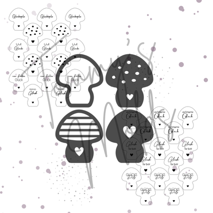 Vorlage Glückspilz Aufsatz + Druckdateien