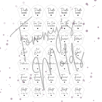 Einleger für Pustekuchen Ballonlichthalter "Puste-KUCHEN"
