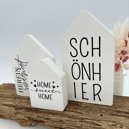 Home sweet Home in schwarz A5 Bogen