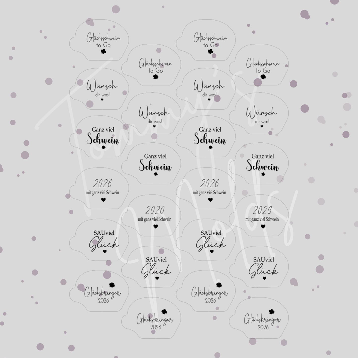 Vorlage Schweinchen Aufsatz + Druckdatei