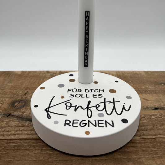 Stabkerzenhalter Teller Geschenk Form 14cm Durchmesser