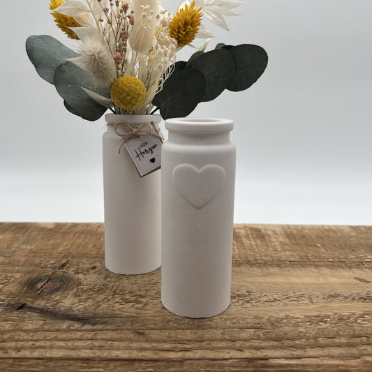 Herzväschen Vase Stabkerzenhalter