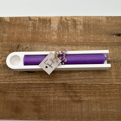 Kerzenhalter Geschenkset für eine Kerze in lang 18cm