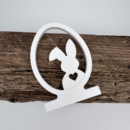 Einschieber Hase im Ei Silhouette