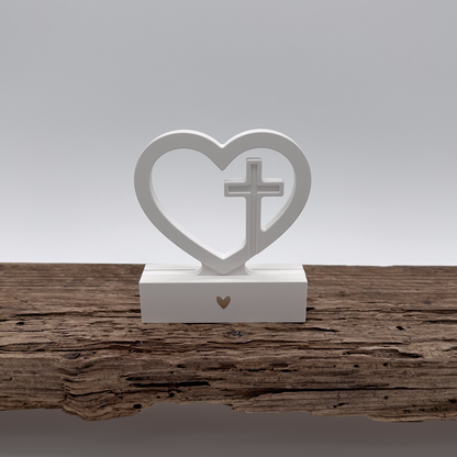 Einschieber Herz mit Kreuz kurz