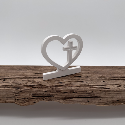 Einschieber Herz mit Kreuz kurz